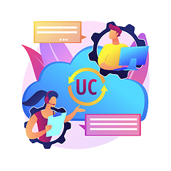 Image showing Unified communication abstract concept vector illustration.