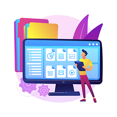 Image showing Document management soft abstract concept vector illustration.