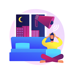 Image showing Sleep disturbances abstract concept vector illustration.