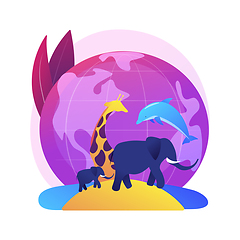 Image showing Wild animals protection abstract concept vector illustration.