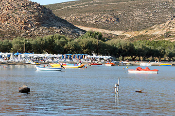 Image showing boats and beach