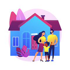 Image showing Family house abstract concept vector illustration.