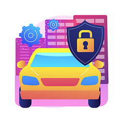 Image showing Car alarm system abstract concept vector illustration.