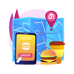 Image showing Food delivery abstract concept vector illustration.