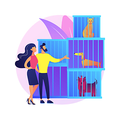 Image showing Animal shelter abstract concept vector illustration.