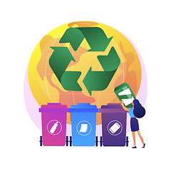 Image showing Waste sorting vector concept metaphor