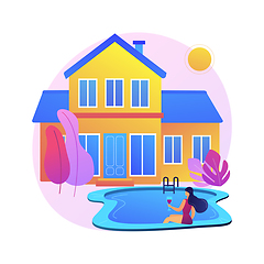 Image showing Private residence abstract concept vector illustration.