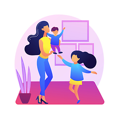 Image showing Single parent abstract concept vector illustration.