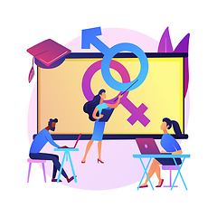 Image showing Sexual education abstract concept vector illustration.