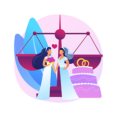 Image showing Civil union abstract concept vector illustration.