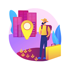 Image showing Rural migration abstract concept vector illustration.