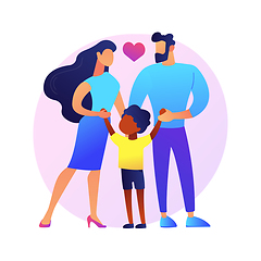 Image showing Caring adoptive fathers abstract concept vector illustration.