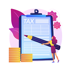 Image showing Taxes calculation vector concept metaphor