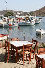 Image showing boats and restaurant