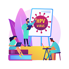 Image showing HPV education programs abstract concept vector illustration.