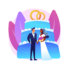 Image showing Mixed marriage abstract concept vector illustration.