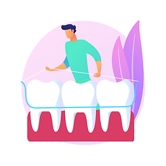 Image showing Dental tooth plate abstract concept vector illustration.