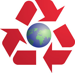 Image showing Recycling eco symbol