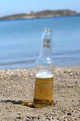 Image showing beer on the beach
