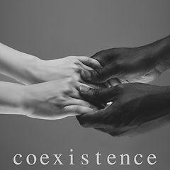 Image showing African and caucasian hands gesturing on gray studio background, tolerance and equality concept