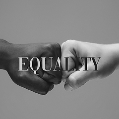 Image showing African and caucasian hands gesturing on gray studio background, tolerance and equality concept