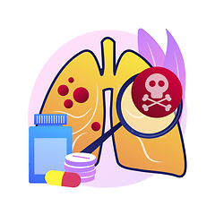 Image showing Lower respiratory infections abstract concept vector illustration.