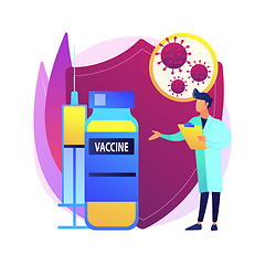 Image showing Coronavirus vaccine abstract concept vector illustration.