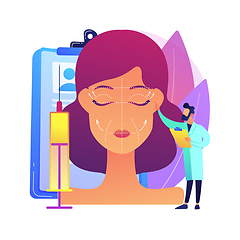 Image showing Face lifting abstract concept vector illustration.