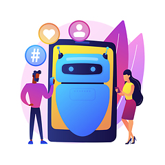 Image showing Virtual influencer abstract concept vector illustration.