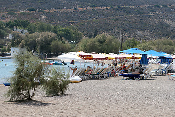 Image showing umbrellas on beach