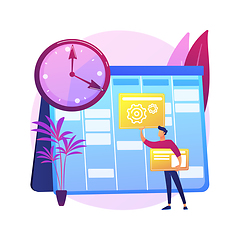 Image showing Set up daily schedule abstract concept vector illustration.