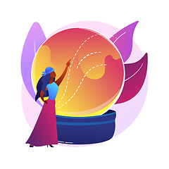 Image showing Fortune telling abstract concept vector illustration.