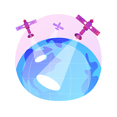 Image showing Earth observation abstract concept vector illustration.