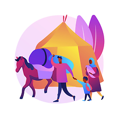 Image showing Nomadism abstract concept vector illustration.