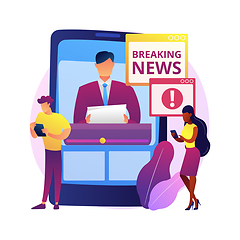 Image showing Limit your news intake abstract concept vector illustration.