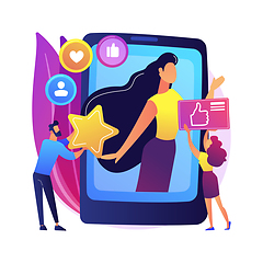 Image showing Social media star abstract concept vector illustration.