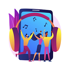 Image showing Music playback abstract concept vector illustration.