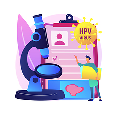 Image showing HPV test abstract concept vector illustration.