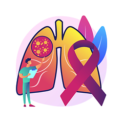 Image showing Lung cancer abstract concept vector illustration.