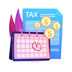 Image showing Tax payment deadline abstract concept vector illustration.