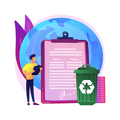 Image showing Government mandated recycling abstract concept vector illustration.