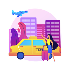 Image showing Taxi transfer abstract concept vector illustration.