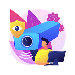 Image showing Video surveillance abstract concept vector illustration.