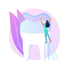 Image showing Teeth wear silicone trainer abstract concept vector illustration.