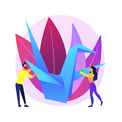 Image showing Origami abstract concept vector illustration.