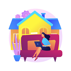 Image showing Stay at home abstract concept vector illustration.