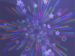 Image showing Bursting flying stars illustration