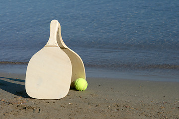 Image showing sea and rackets