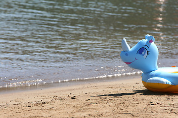 Image showing seashore and Inflatable