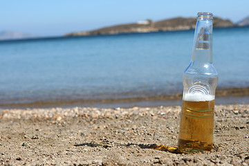 Image showing beer on the beach